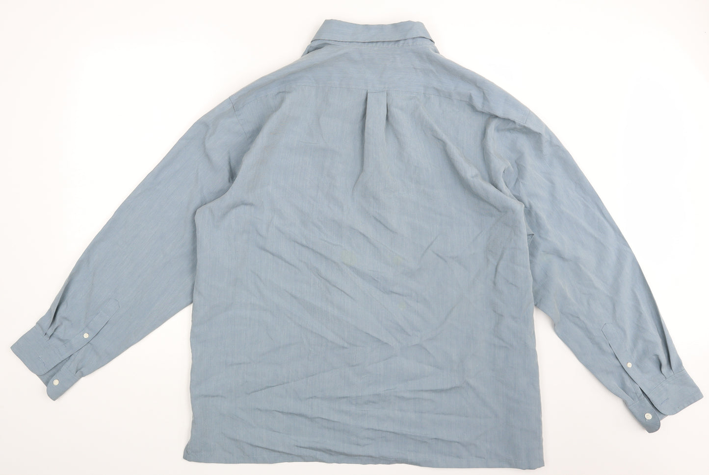 M&S Mens Blue    Button-Up Size XL
