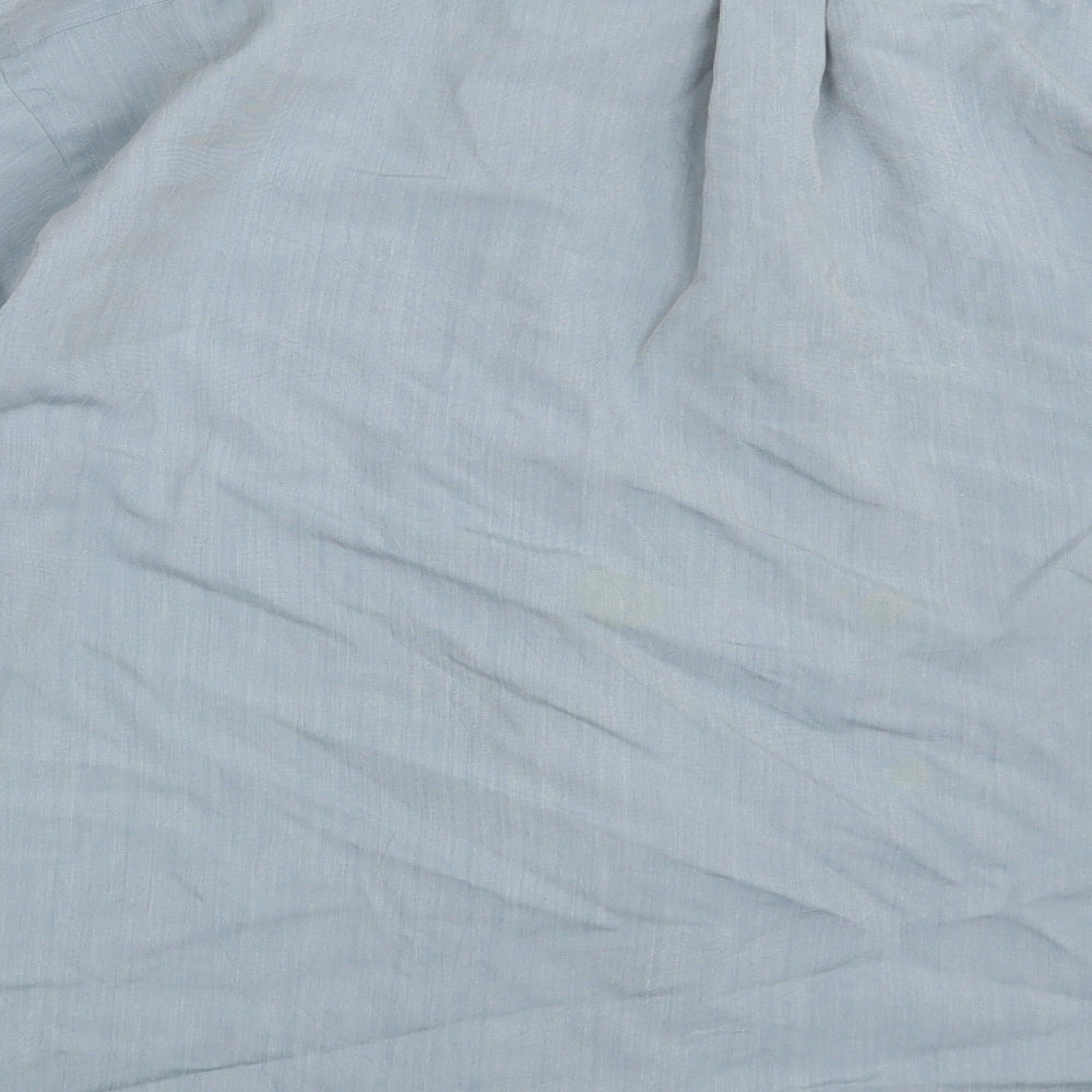 M&S Mens Blue    Button-Up Size XL