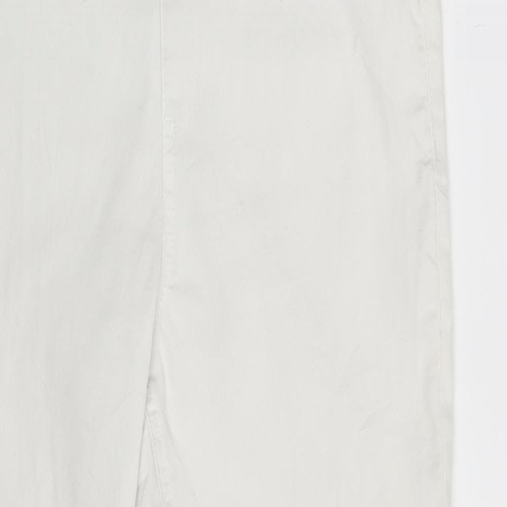 M&S Womens White  Denim Jegging Leggings Size 12 L24 in