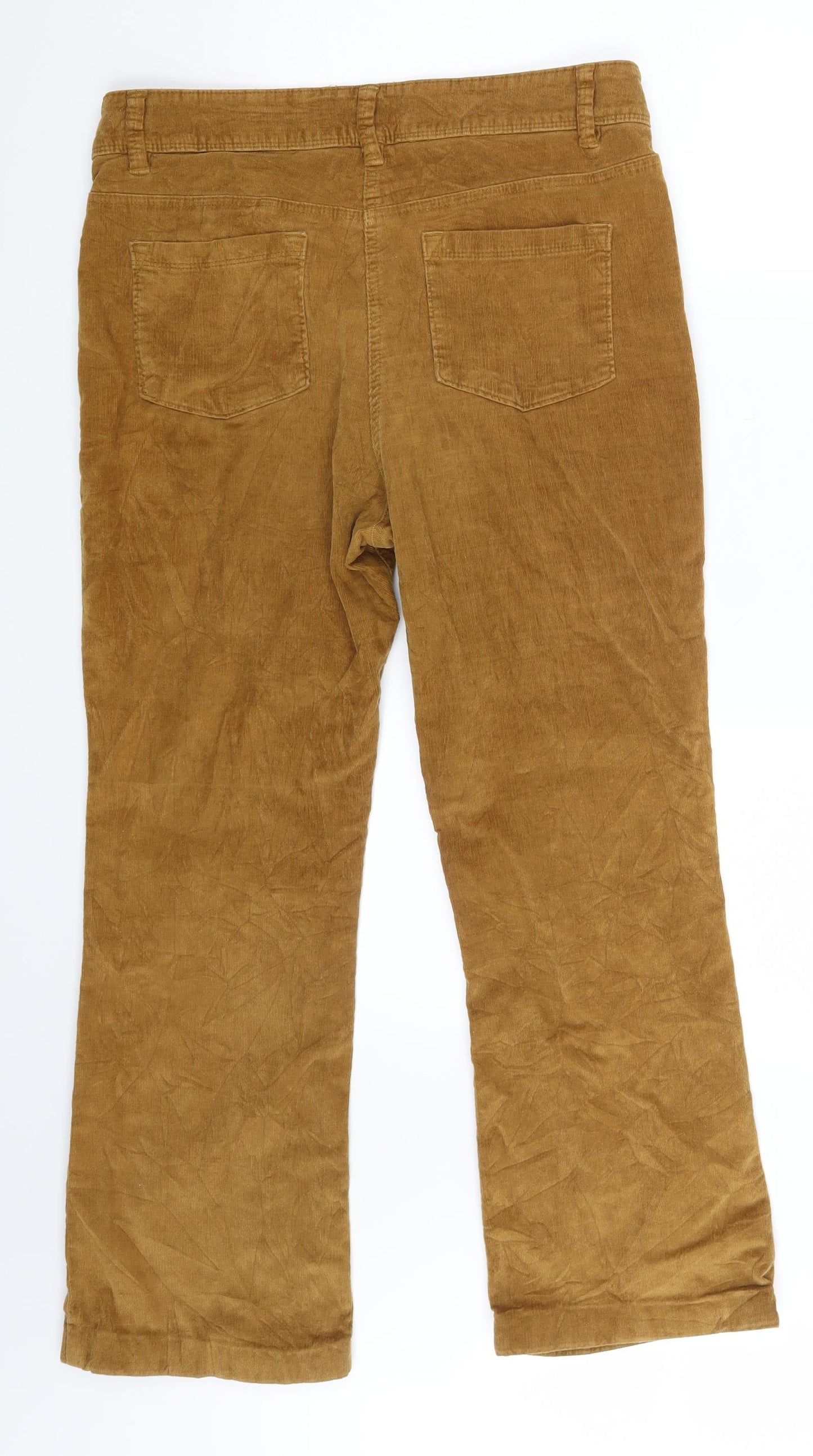 TU Womens Brown  Corduroy Trousers  Size 14 L26 in