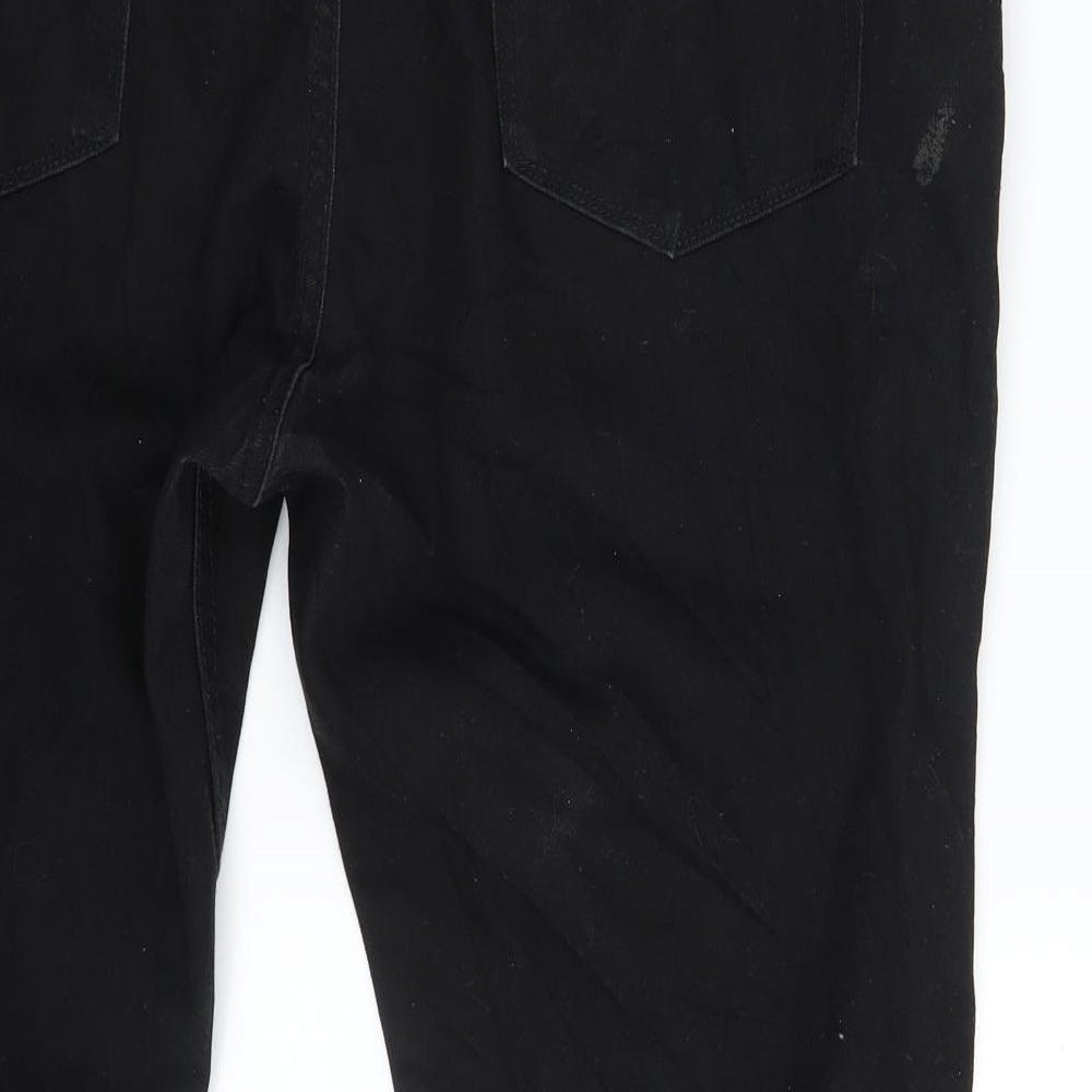 M&S Mens Black  Denim Straight Jeans Size 40 L26 in