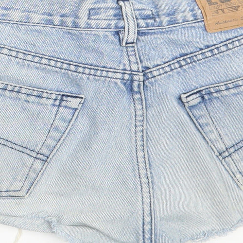 Lotus Womens Blue  Denim Hot Pants Shorts One Size