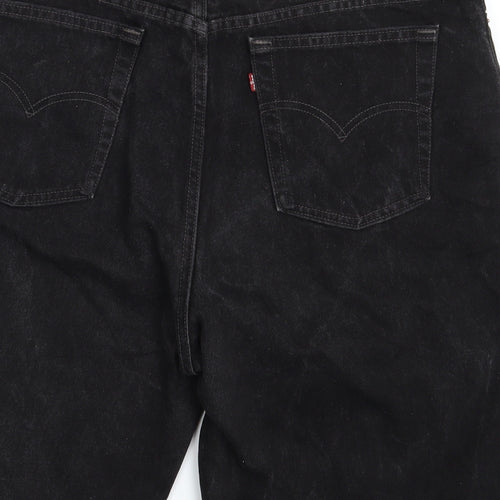 Levi's Mens Black  Denim Sweat Shorts One Size