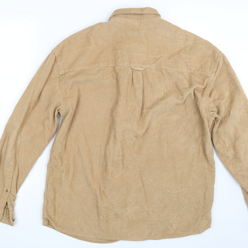 ASOS Mens Brown  Corduroy  Button-Up Size S