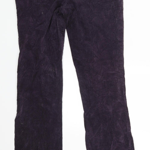 Mistral Womens Purple  Corduroy Bootcut Jeans Size 12 L29 in