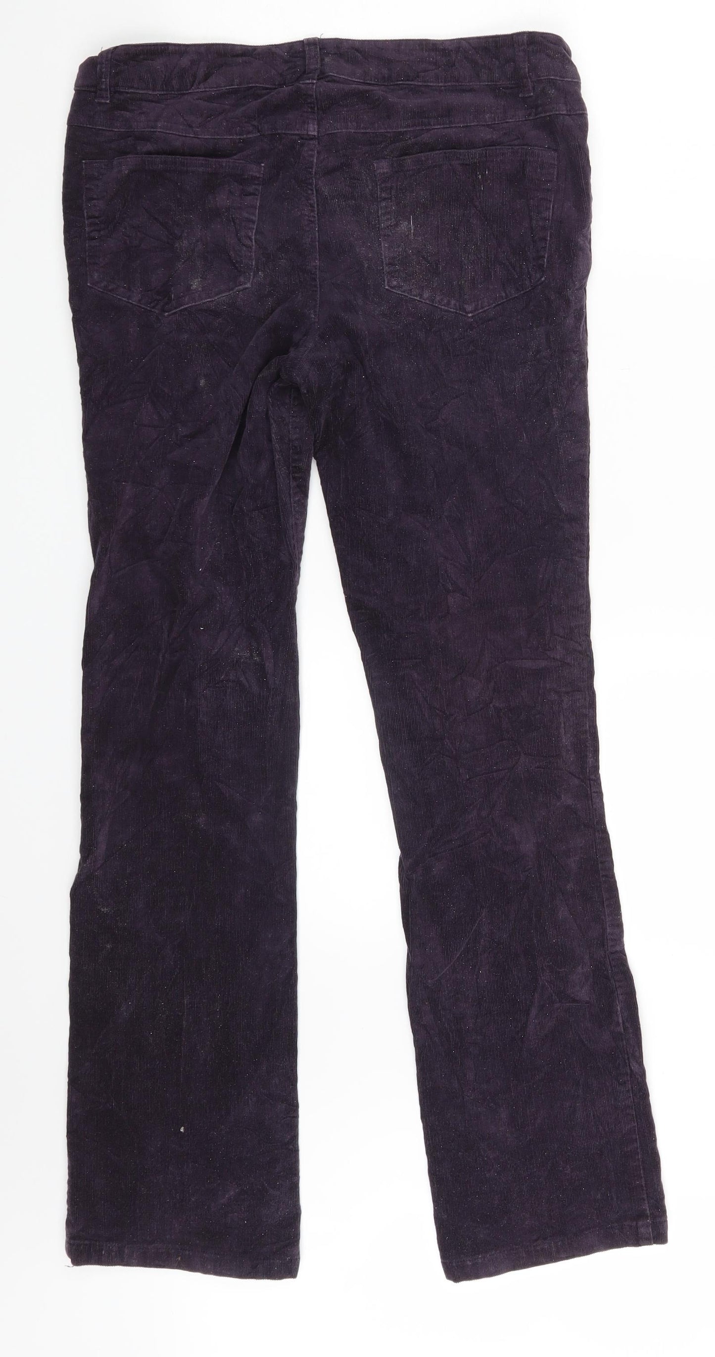 Mistral Womens Purple  Corduroy Bootcut Jeans Size 12 L29 in