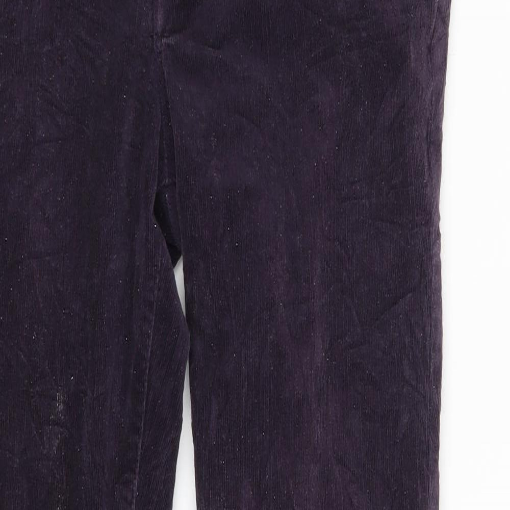 Mistral Womens Purple  Corduroy Bootcut Jeans Size 12 L29 in