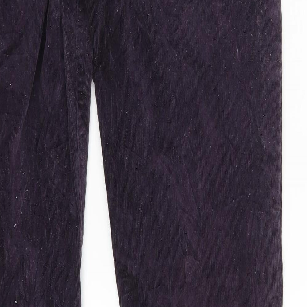 Mistral Womens Purple  Corduroy Bootcut Jeans Size 12 L29 in