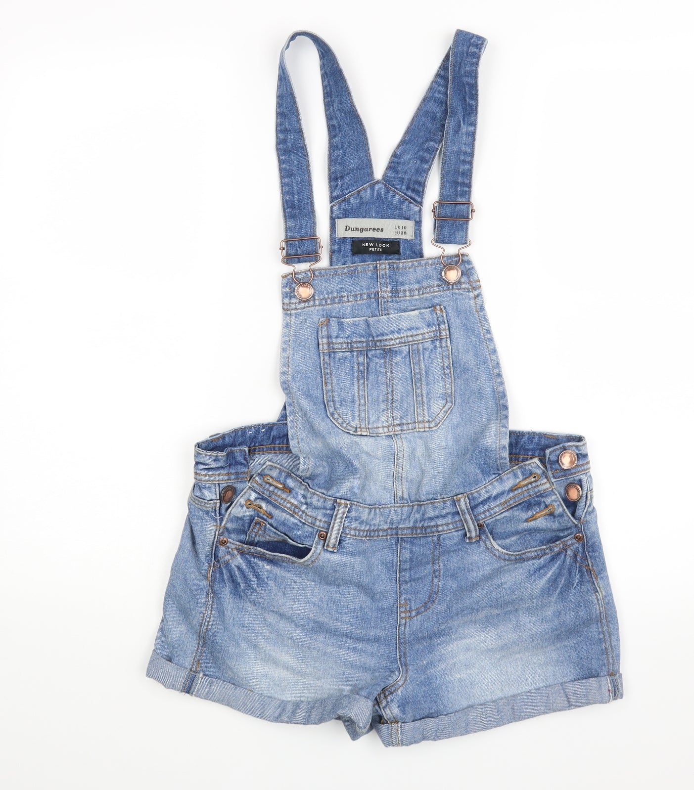 New Look Womens Blue  Denim Dungaree One-Piece Size 10