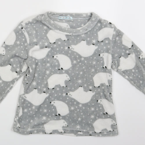 Just Like You Boys Grey Animal Print  Pullover Jumper Size 10-11 Years
