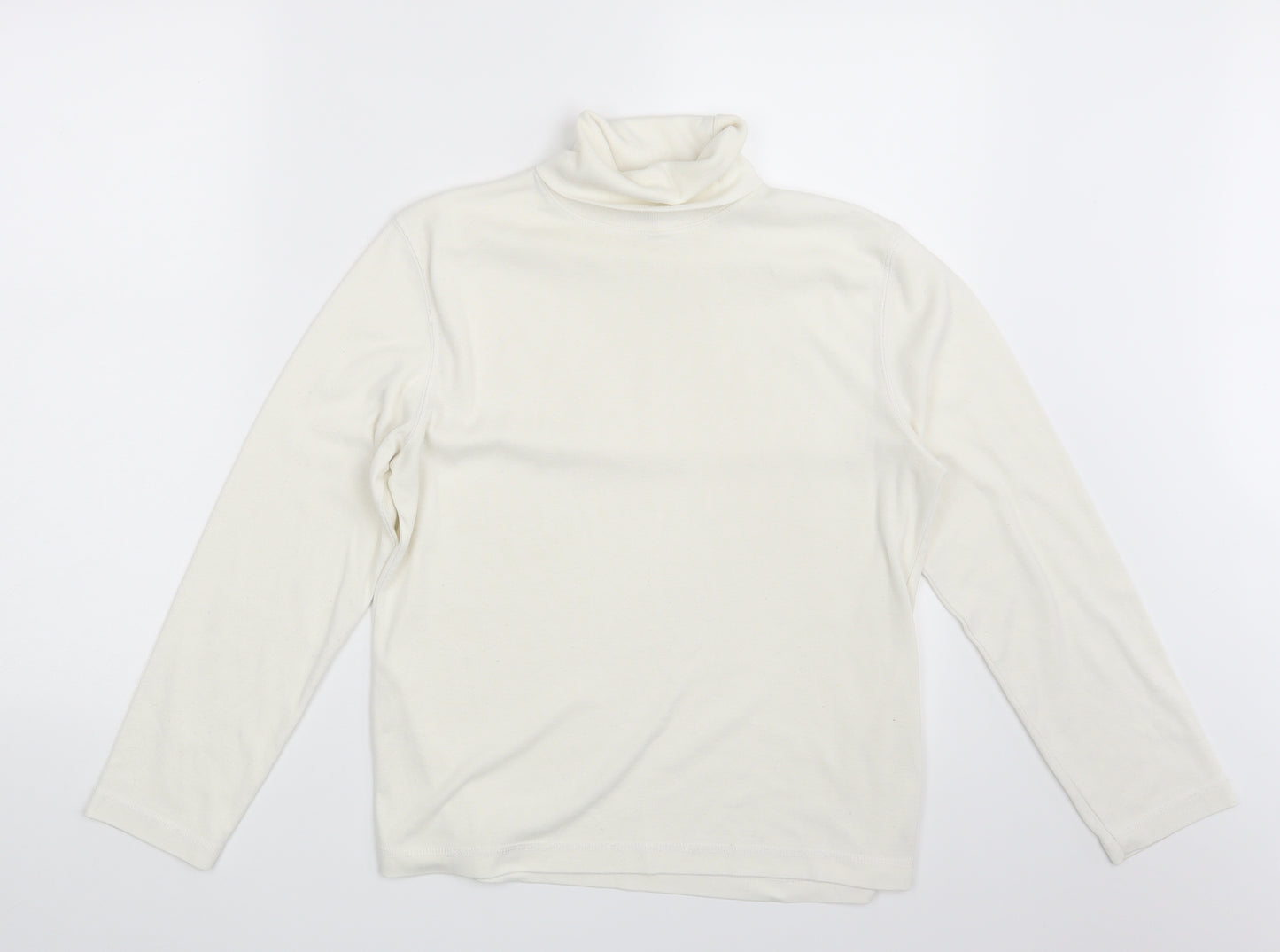 Poppy Womens Ivory   Pullover Sweatshirt Size 16