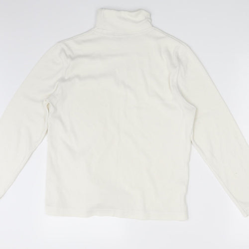 Poppy Womens Ivory   Pullover Sweatshirt Size 16