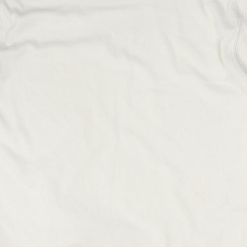 Poppy Womens Ivory   Pullover Sweatshirt Size 16
