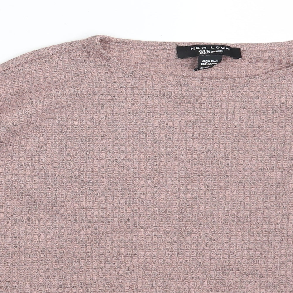 New Look Girls Pink   Pullover Sweatshirt Size 10-11 Years