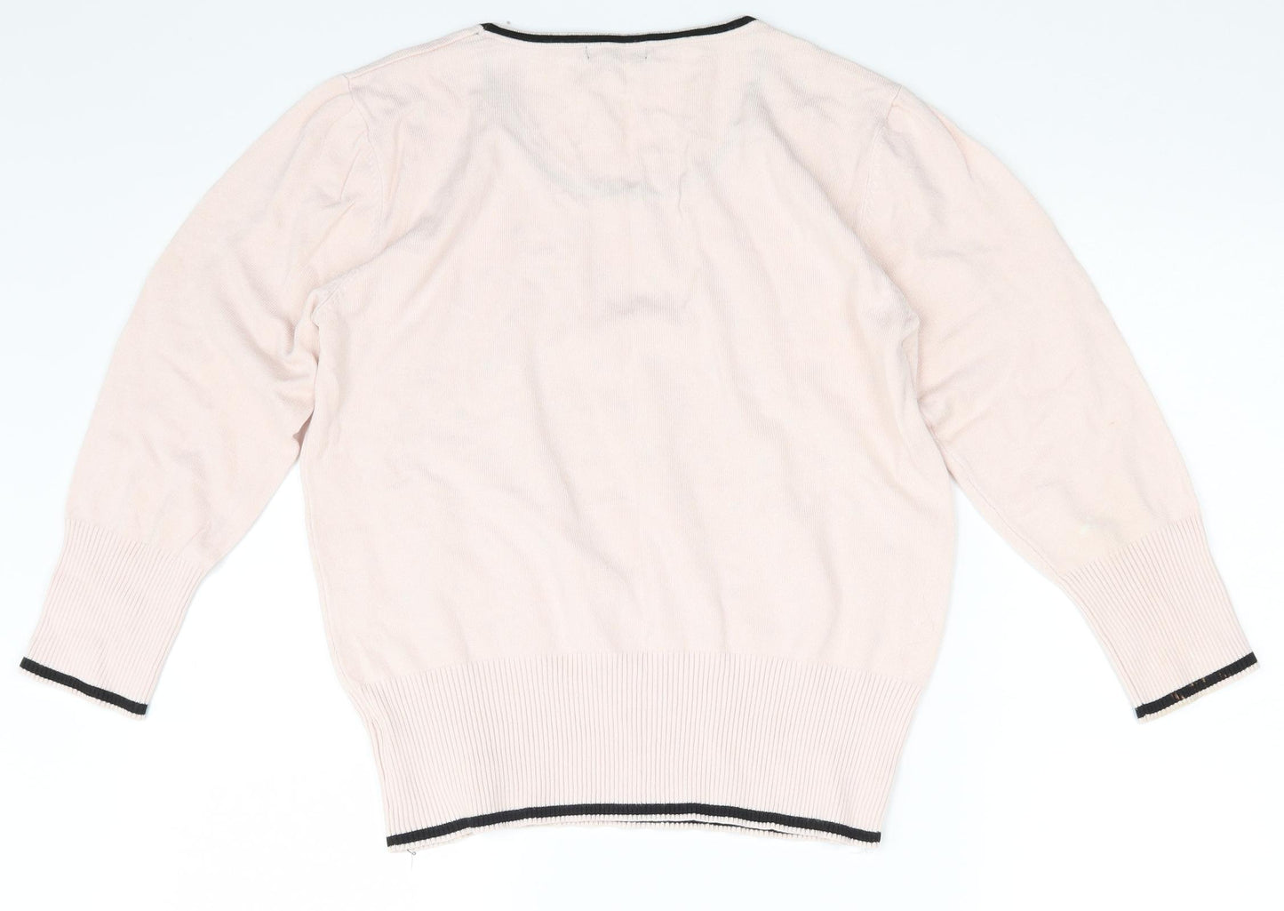 Roman Womens Pink Polka Dot  Pullover Jumper Size 14