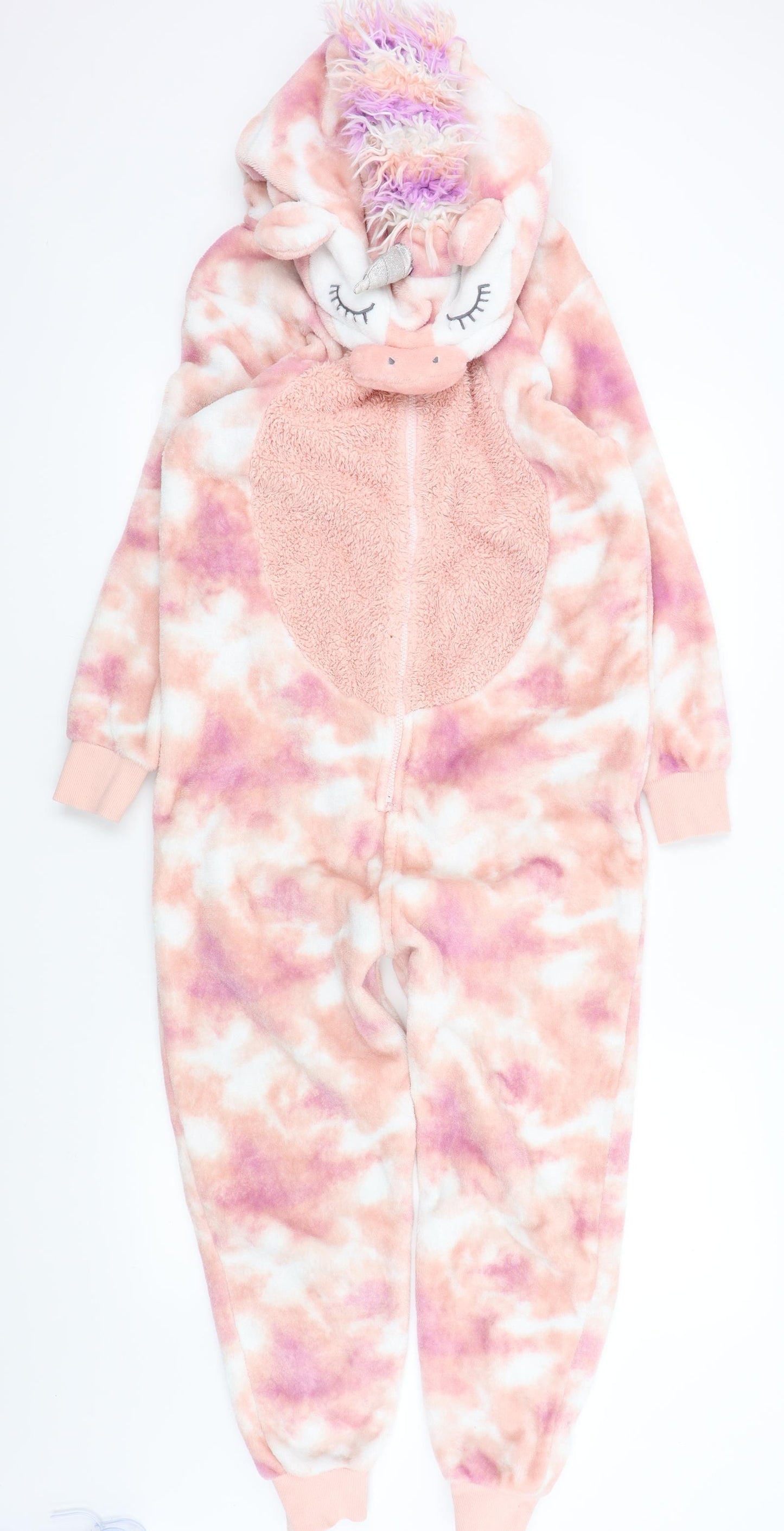 NEXT Girls Pink Colourblock  Top Bodysuit Size 12 Years  - UNICORN