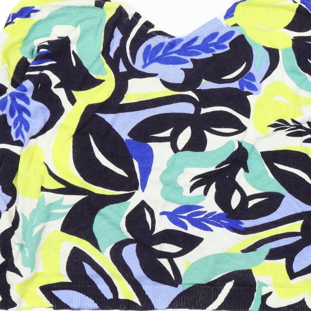 M&S Womens Multicoloured Geometric  Pullover Jumper Size 12