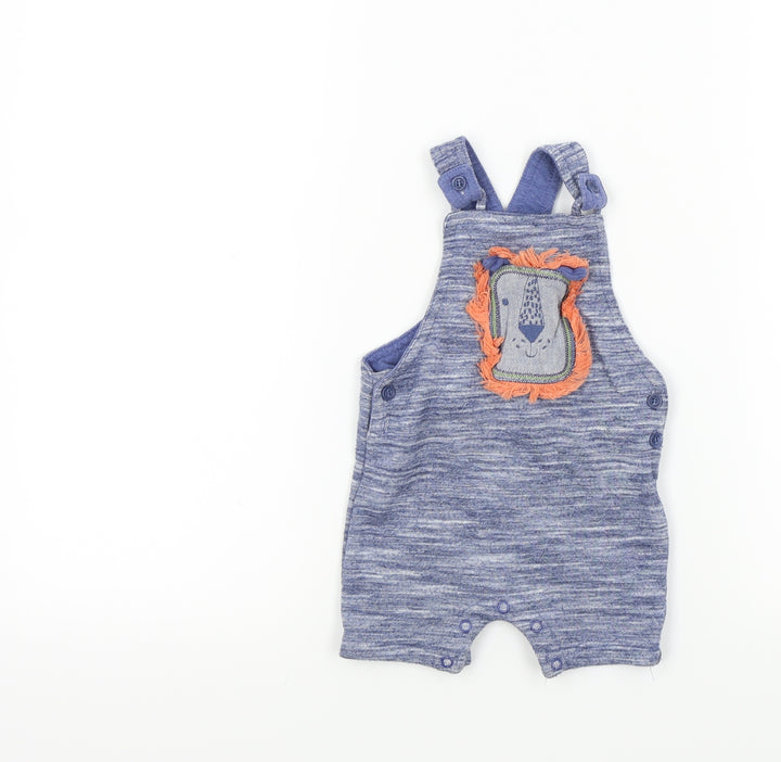 F&F Baby Blue Colourblock Dungaree One-Piece Size 6-9 Months