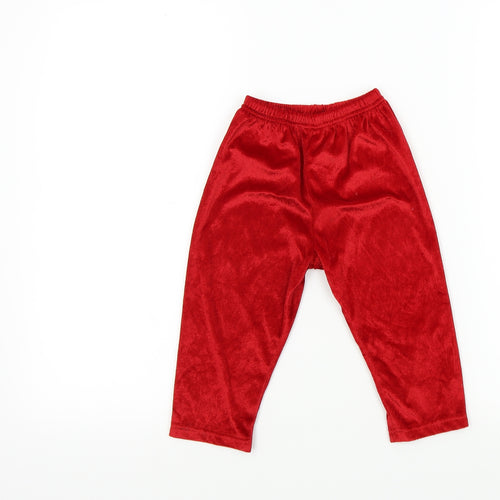 George Baby Red   Jogger Trousers Size 18-24 Months