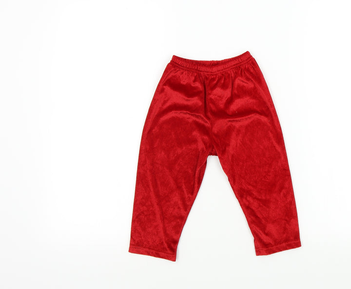 George Baby Red   Jogger Trousers Size 18-24 Months