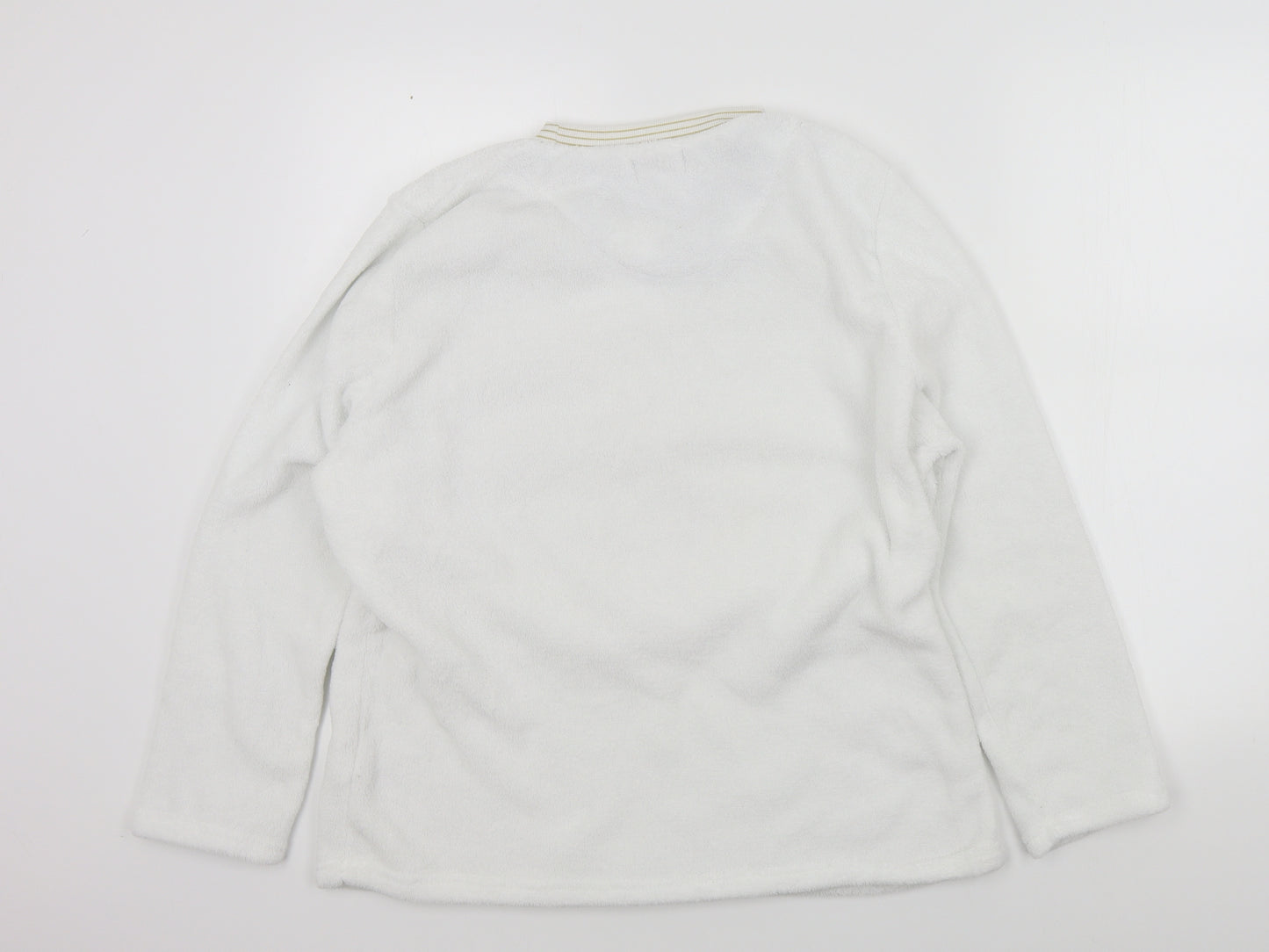 Love to lounge Womens White Solid  Top Pyjama Top Size XL