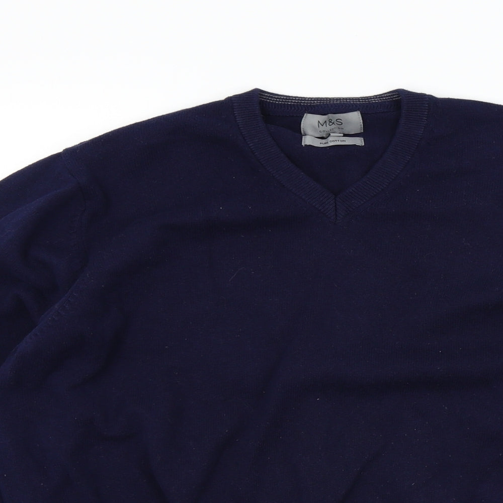 M&S Mens Blue   Pullover Jumper Size XL