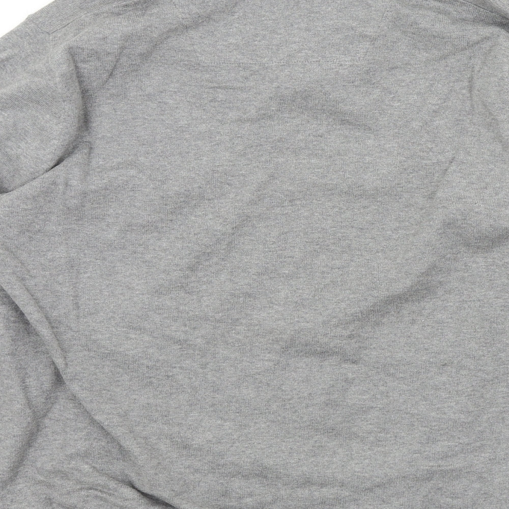 M&S Mens Grey   Pullover Jumper Size L  - shirt collar insert