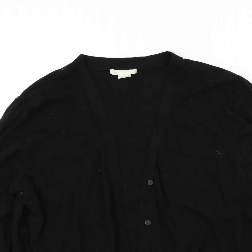 H&M Womens Black   Cardigan Jumper Size L