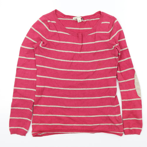 banna replic Womens Pink Striped  Pullover Jumper Size S