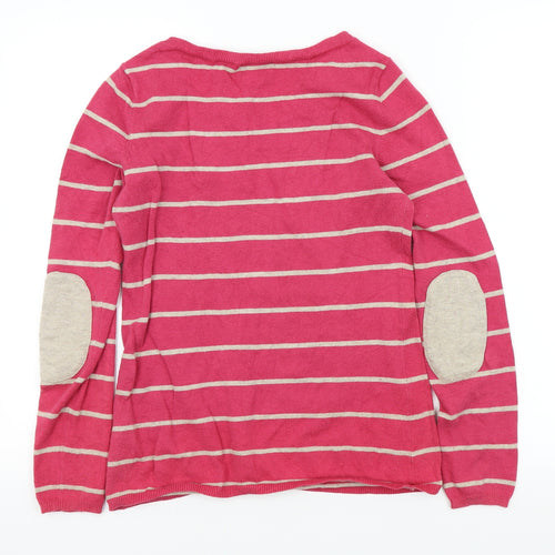 banna replic Womens Pink Striped  Pullover Jumper Size S