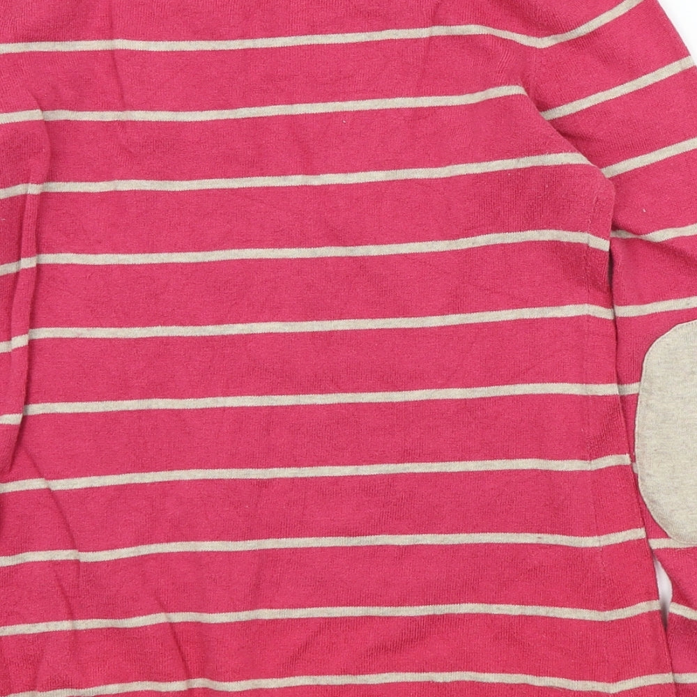 banna replic Womens Pink Striped  Pullover Jumper Size S