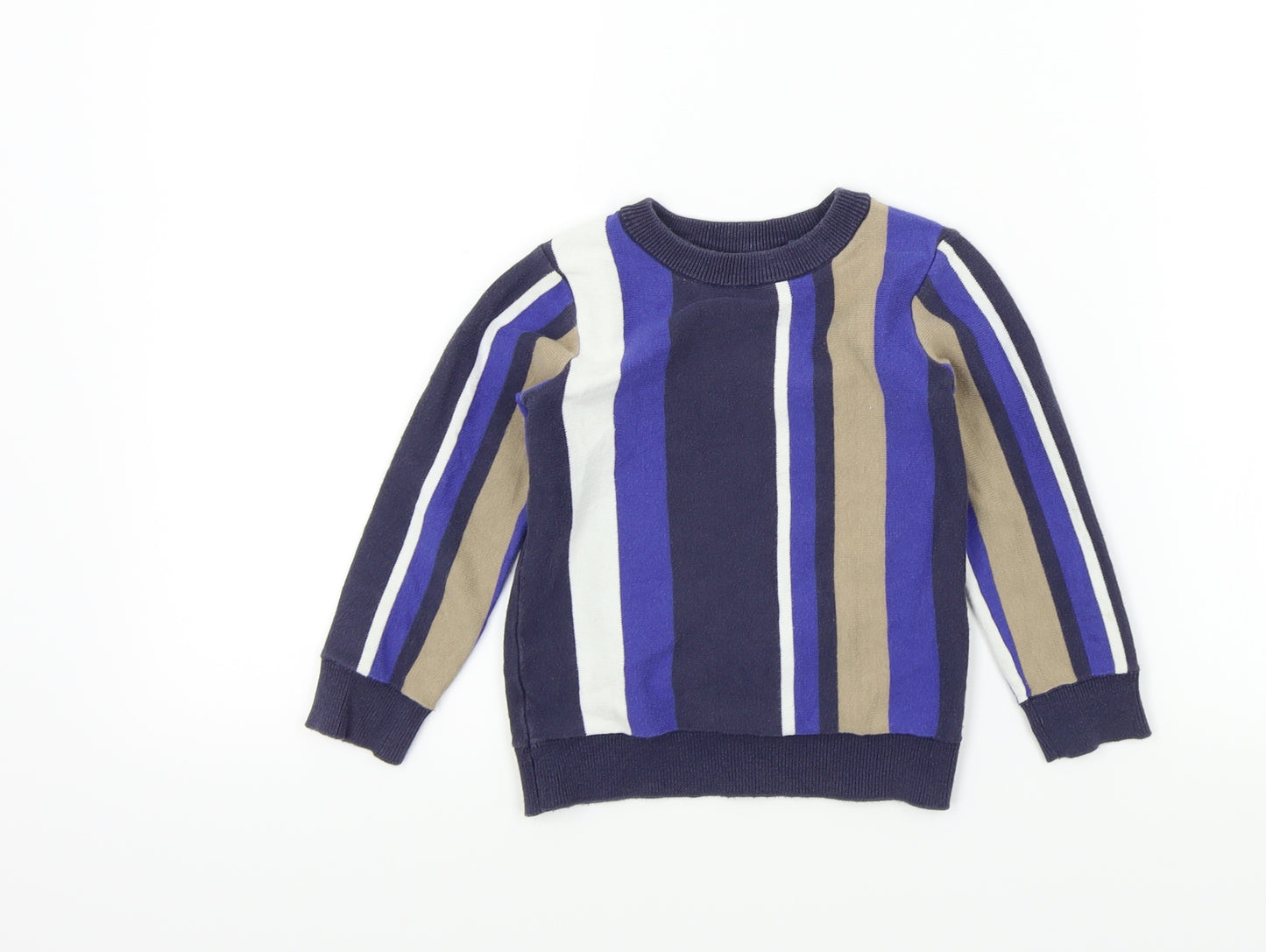 NEXT Boys Blue Striped  Pullover Jumper Size 3 Years