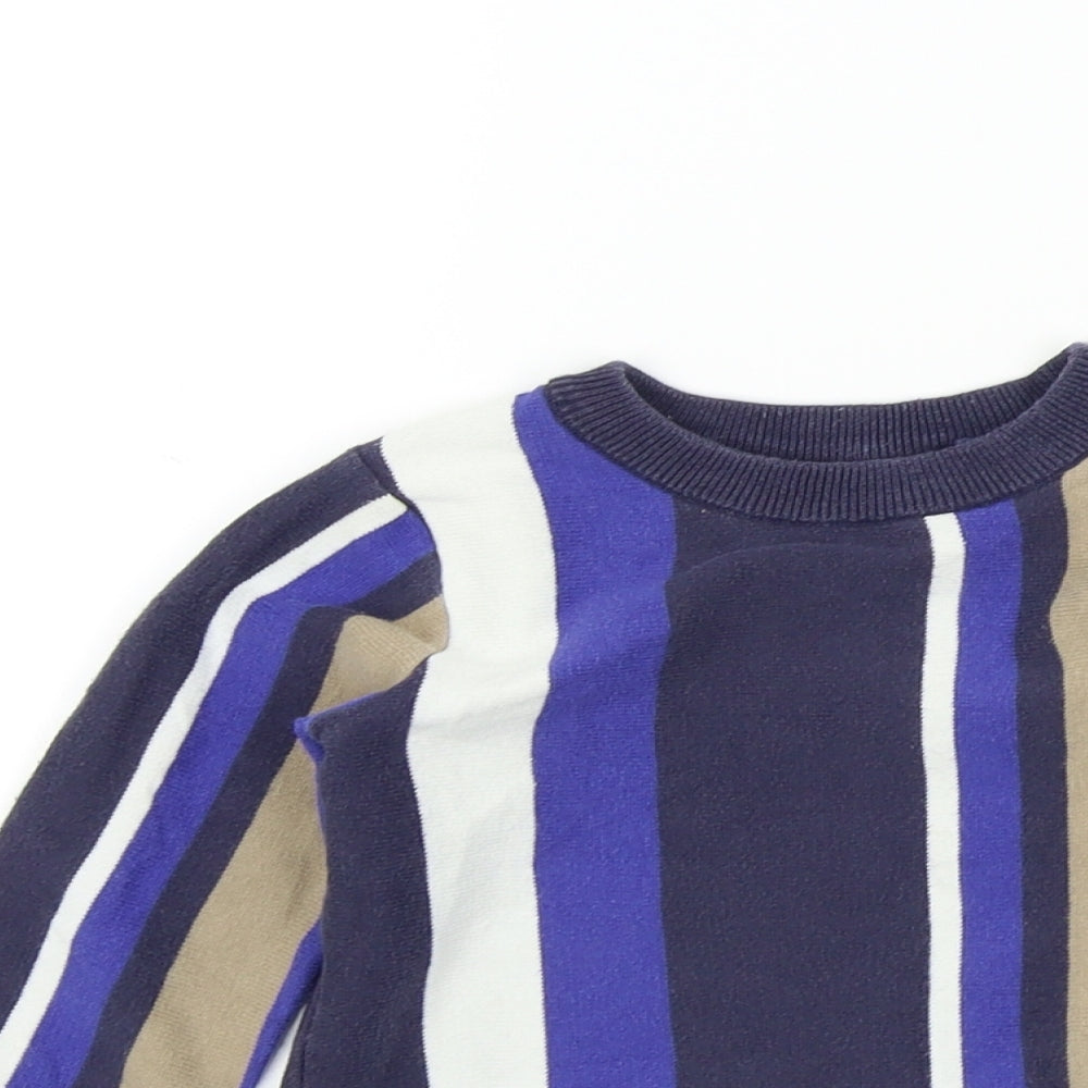 NEXT Boys Blue Striped  Pullover Jumper Size 3 Years