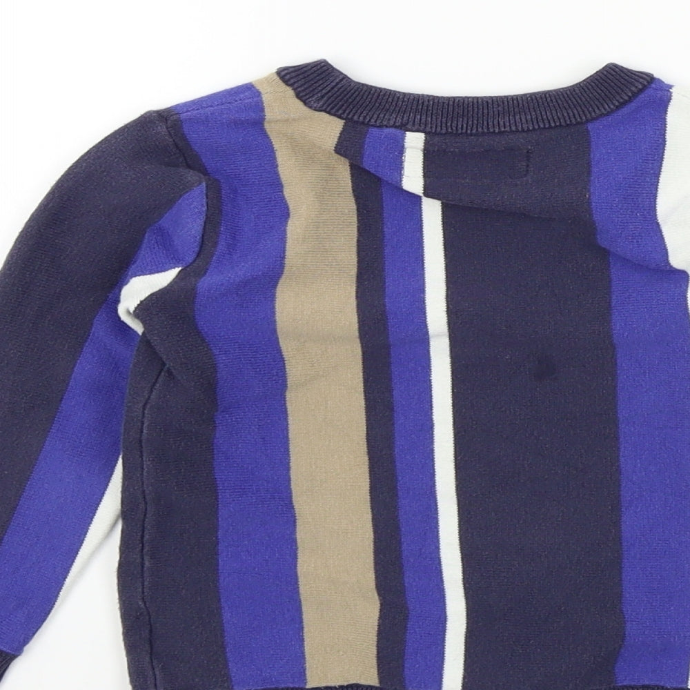 NEXT Boys Blue Striped  Pullover Jumper Size 3 Years