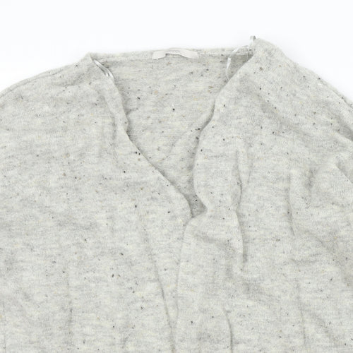 George Womens Grey Striped  Cardigan Jumper Size L