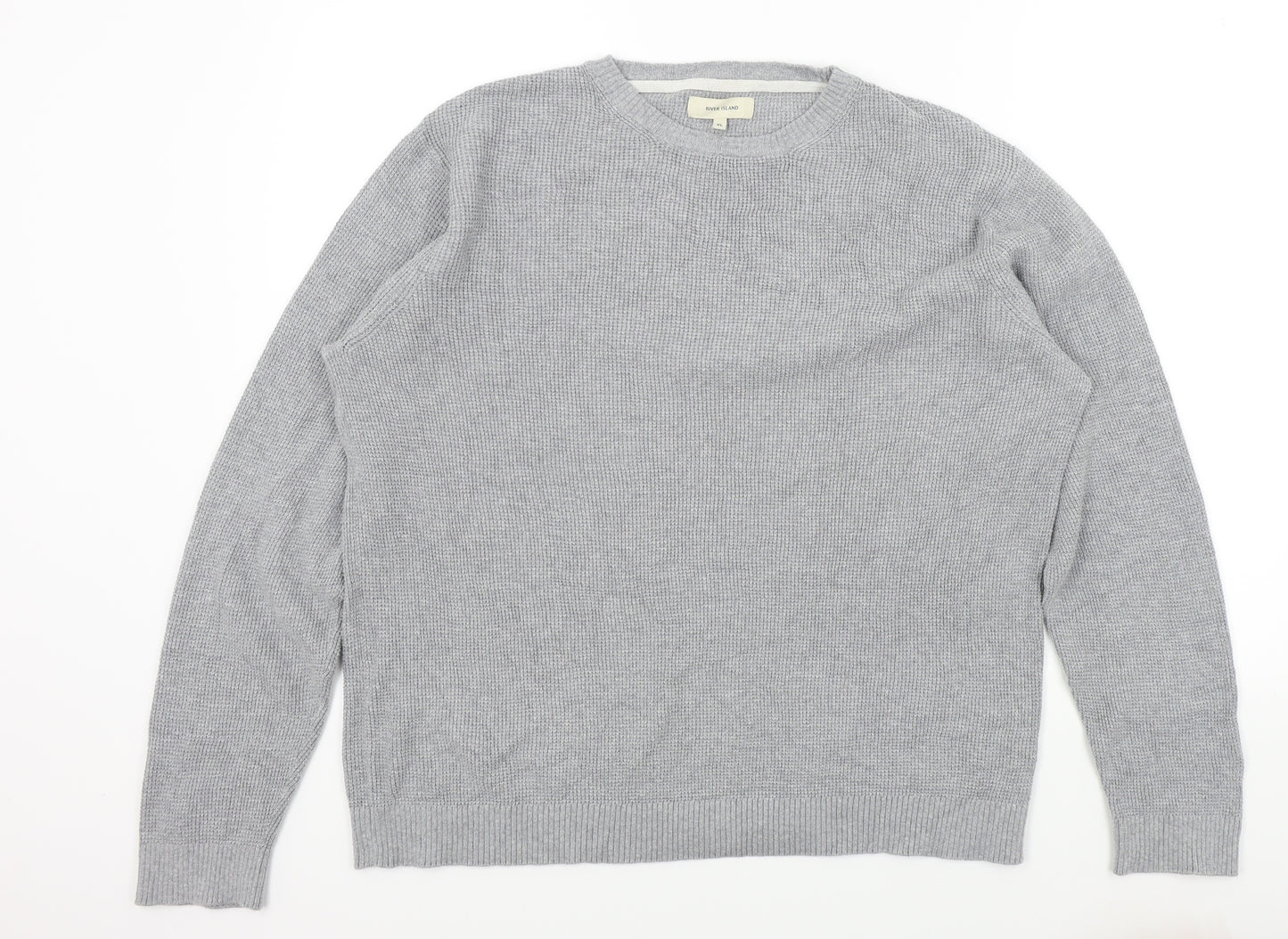 River Island Mens Grey   Pullover Jumper Size XL