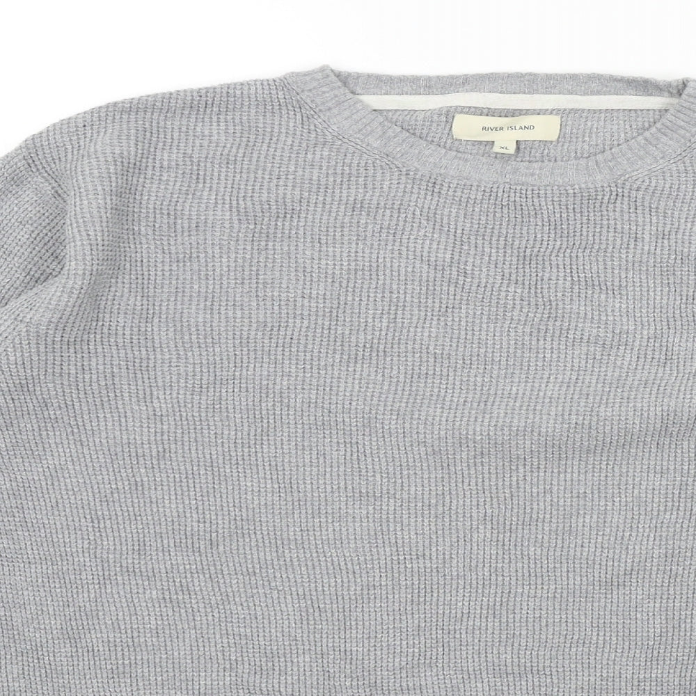 River Island Mens Grey   Pullover Jumper Size XL