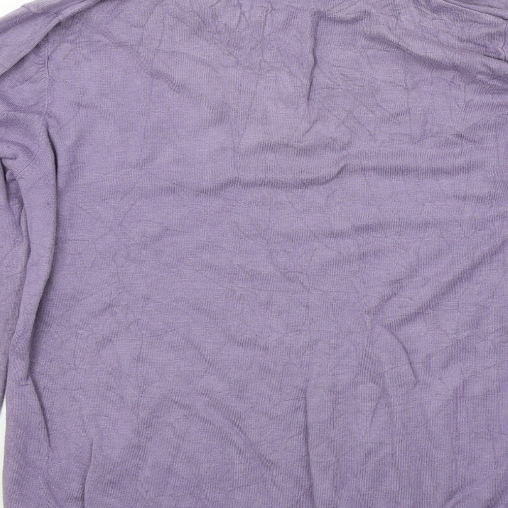 NEXT Womens Purple   Pullover Jumper Size 16  - shirt collar insert