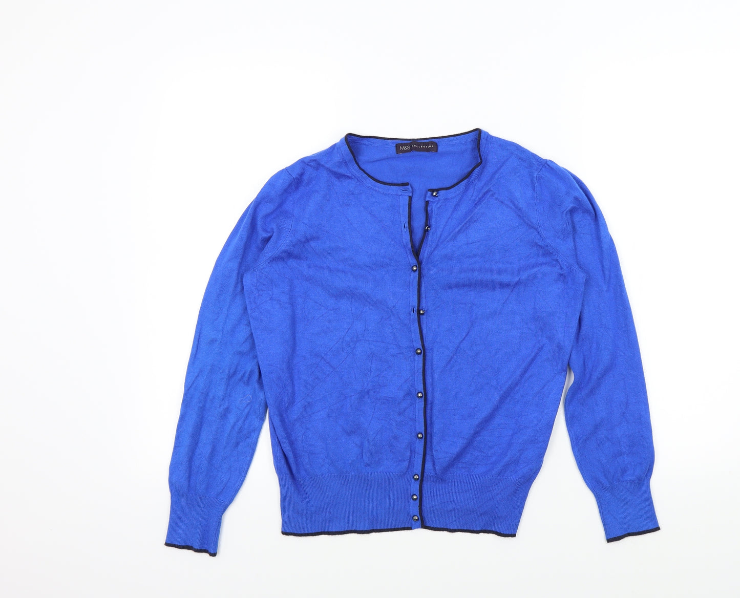 M&S Womens Blue   Cardigan Jumper Size 14