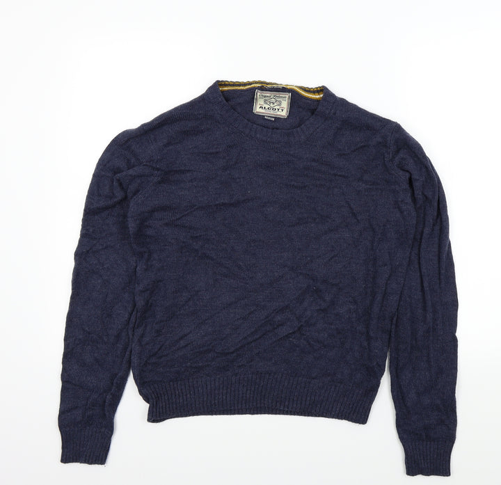 alcott Mens Blue Pullover Jumper Size M