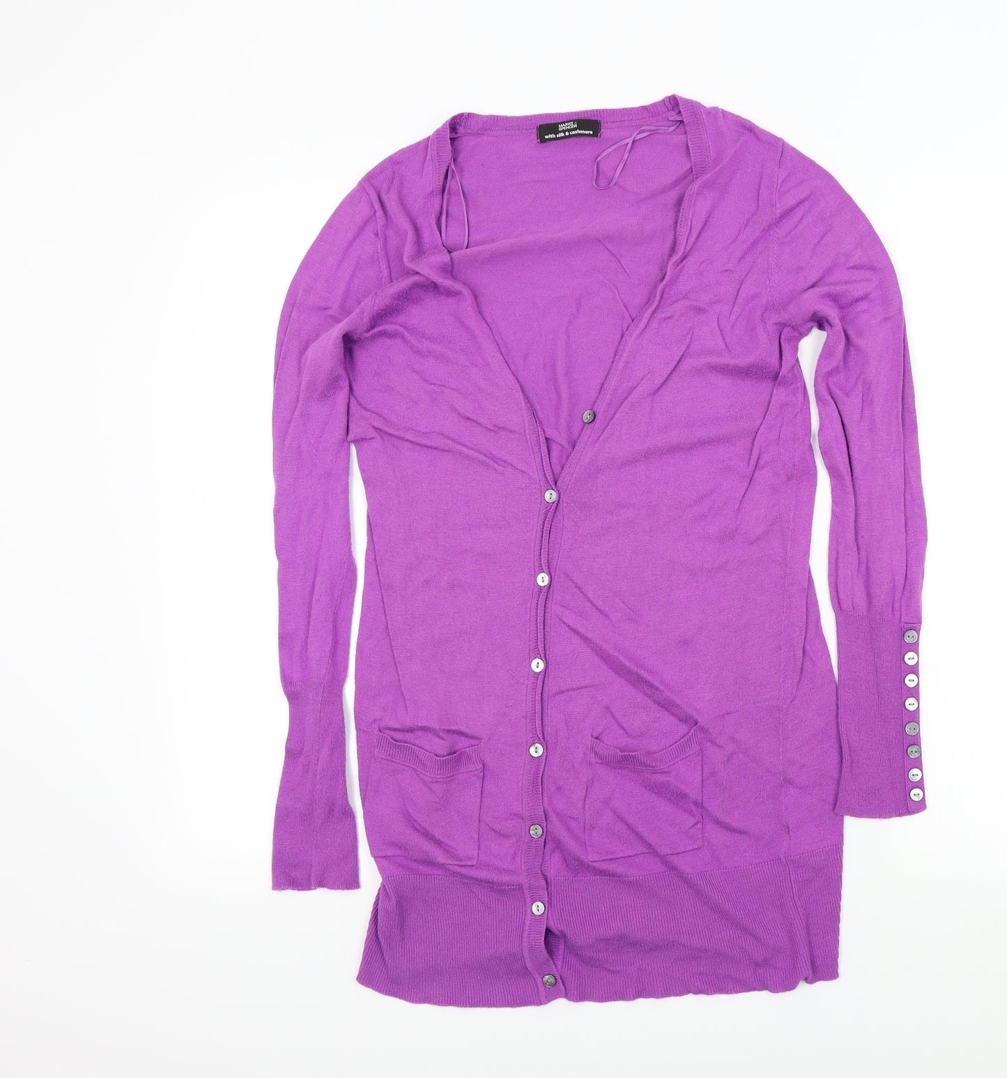 M&S Womens Purple   Cardigan Jumper Size 12