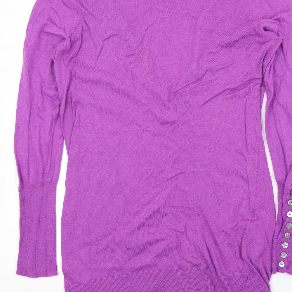 M&S Womens Purple   Cardigan Jumper Size 12