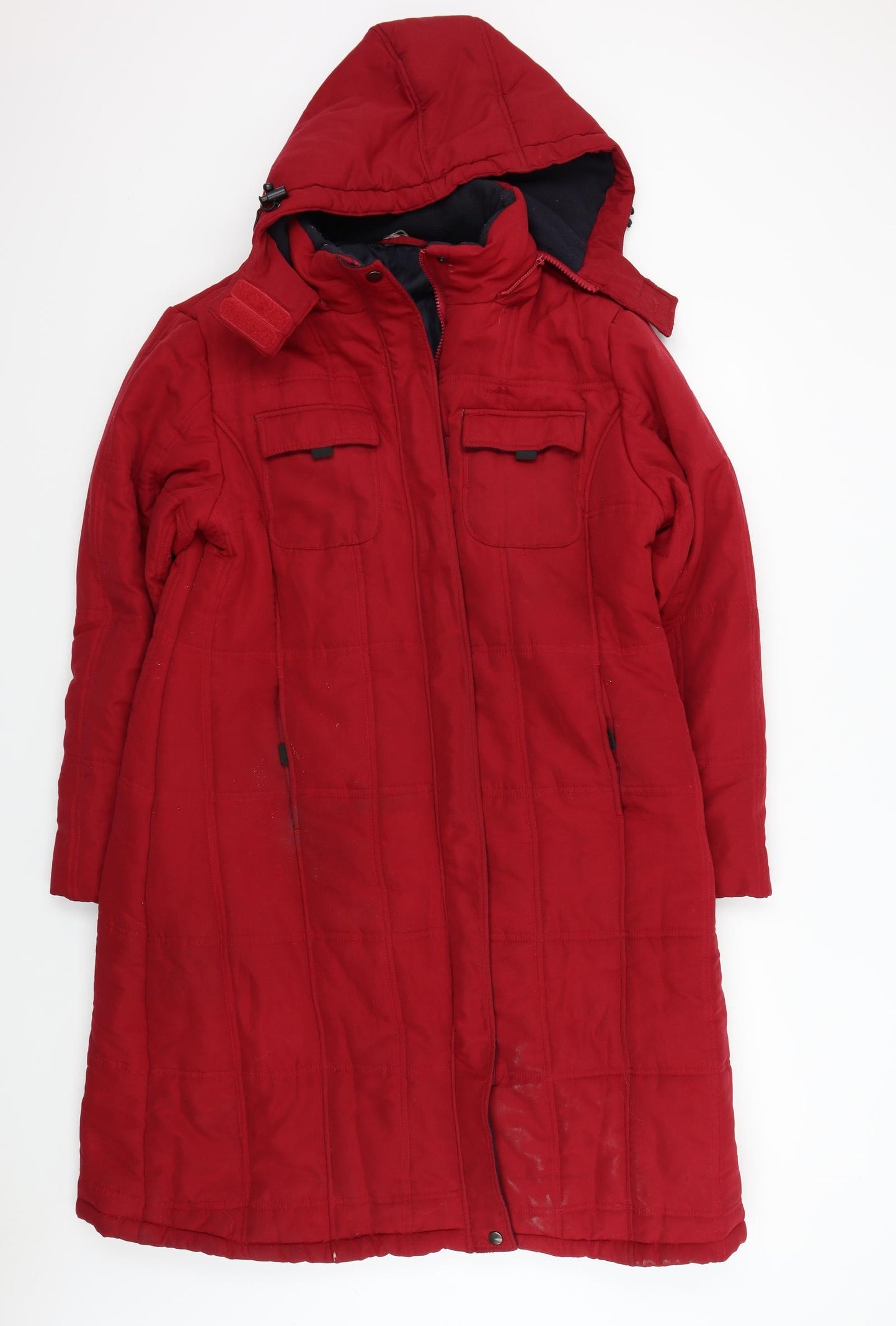 Preworn Womens Red   Overcoat Coat Size 16