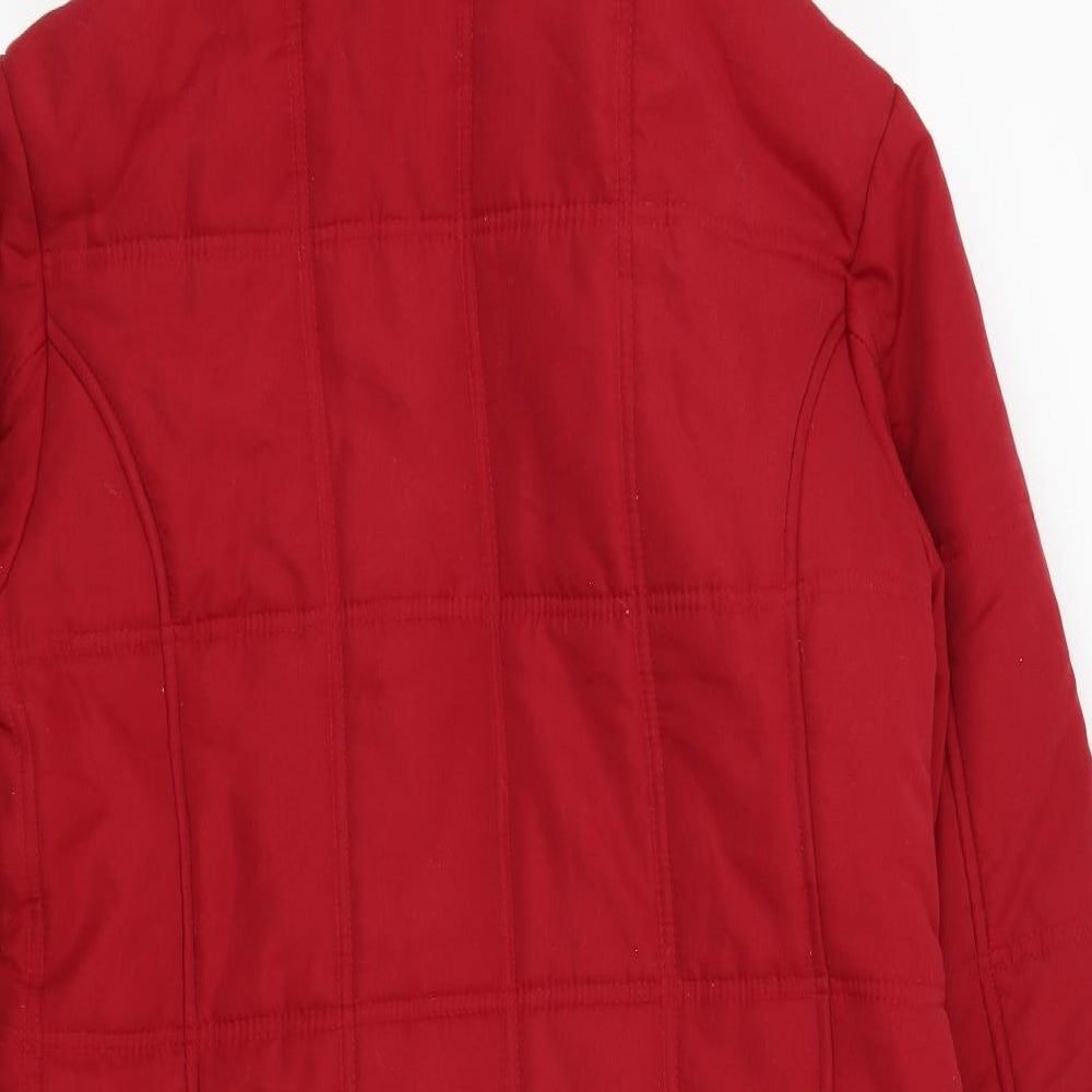 Preworn Womens Red   Overcoat Coat Size 16