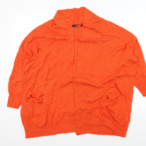 Primark Womens Orange   Cardigan Jumper Size 10