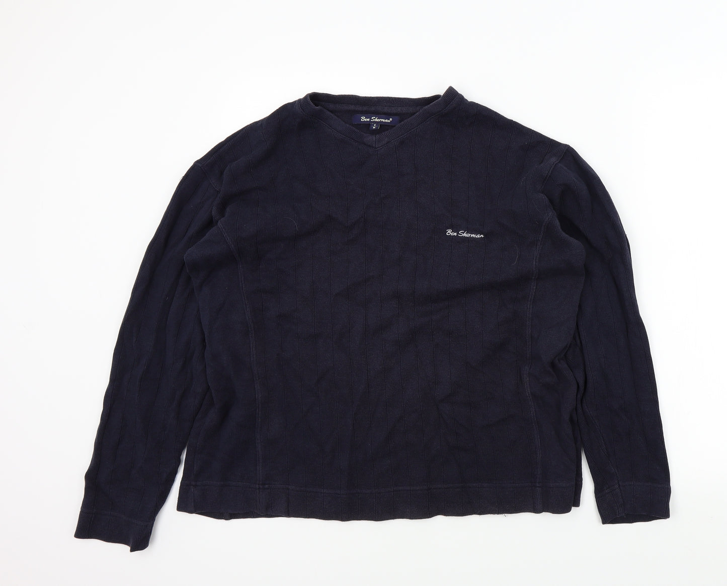 Ben Sherman Mens Blue   Pullover Jumper Size M