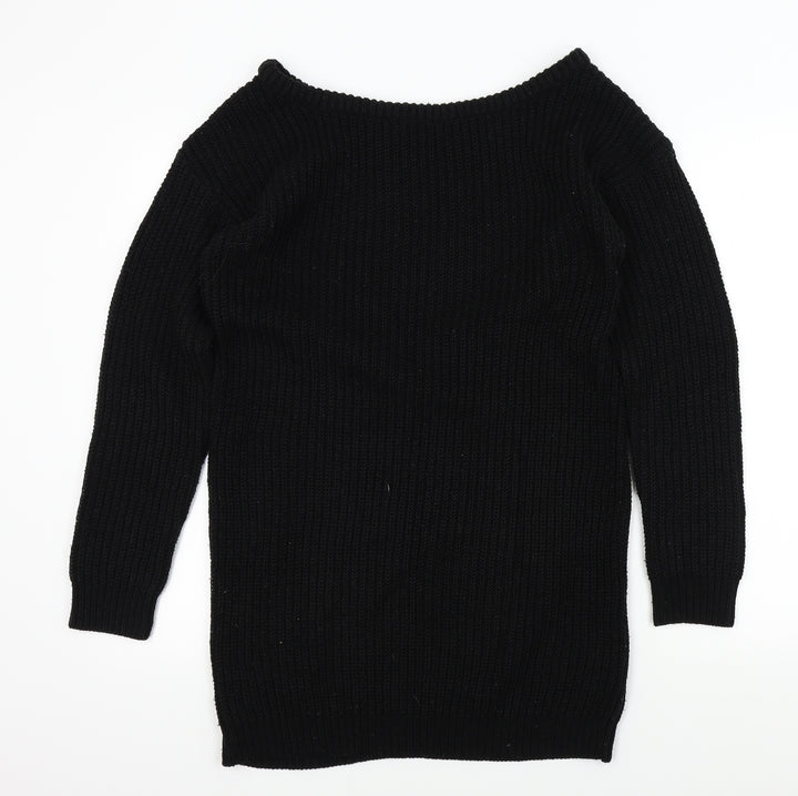 Missguided Womens Black Pullover Jumper Size S