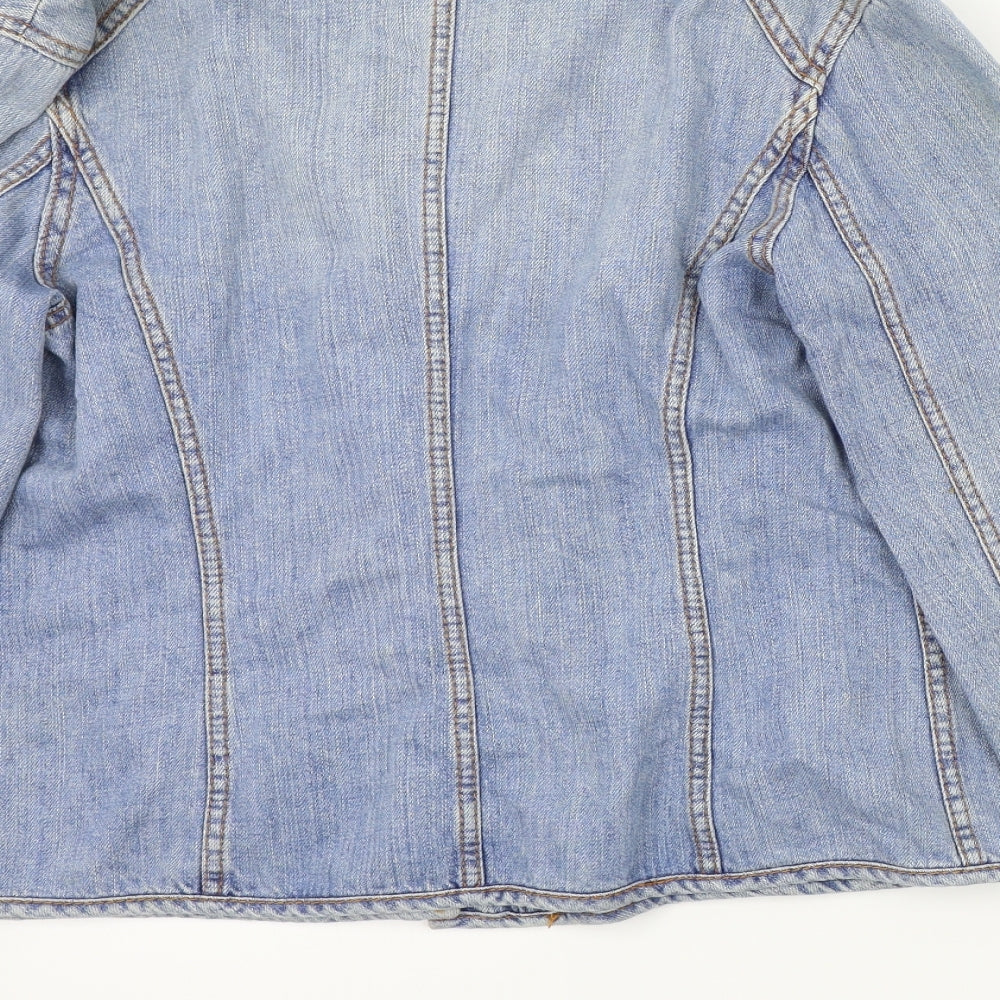FCUK Jeans Womens Blue   Jacket  Size 14  - distressed