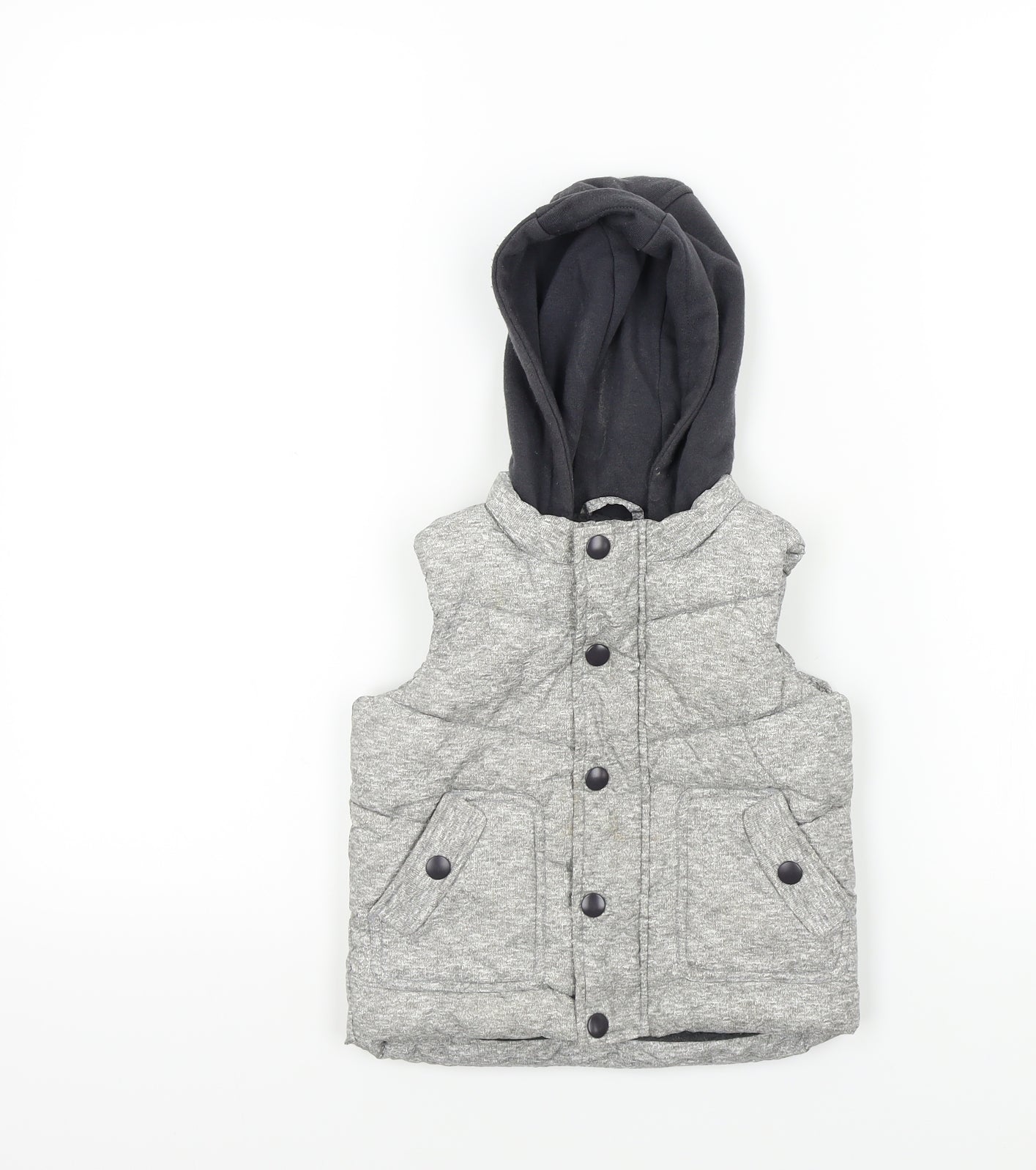 F&F Baby Grey   Basic Coat Waistcoat Size 12-18 Months