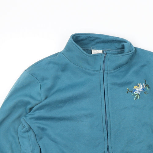 Anne De Lancay Womens Blue   Full Zip Jumper Size 14